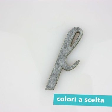 COLORED FELT LETTER - "D" ITALIC