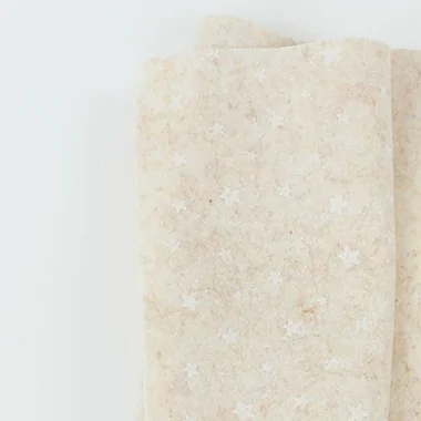 Tissu feutrine noël imprimé 50x90 cm étoiles - melange cream