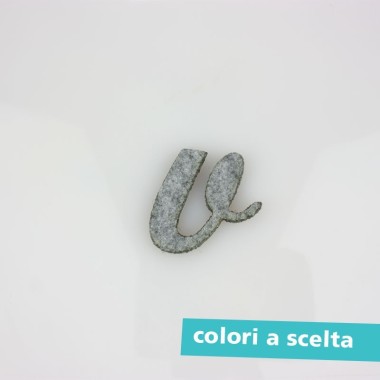 COLORED FELT LETTER - "u" ITALIC