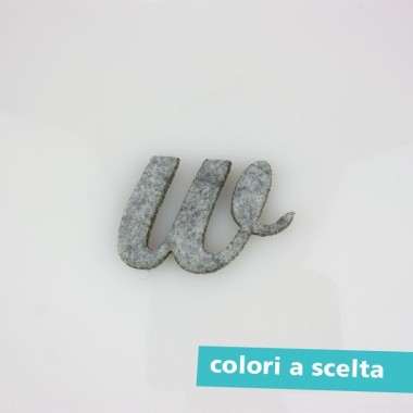 COLORED FELT LETTER - "u" ITALIC