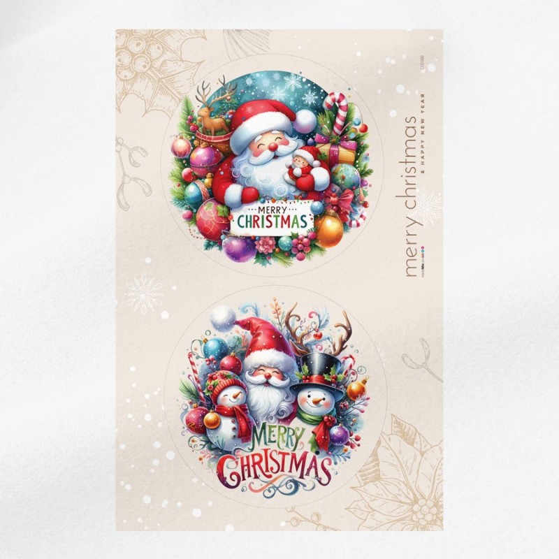 Frohe Weihnachten Bastelfilz Paneel Ø 32 cm - Art. - Nr. UP060