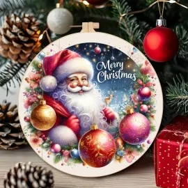 Merry christmas dun vilt paneel ø 32 cm - code up062