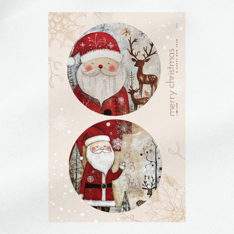 Panel fieltro fino papá noel ø 32 cm - código up075