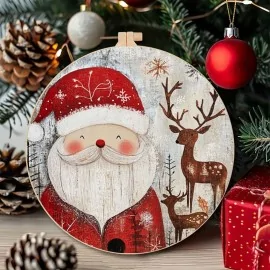 Weihnachtsmann Bastelfilz Paneel Ø 32 cm - Code UP075