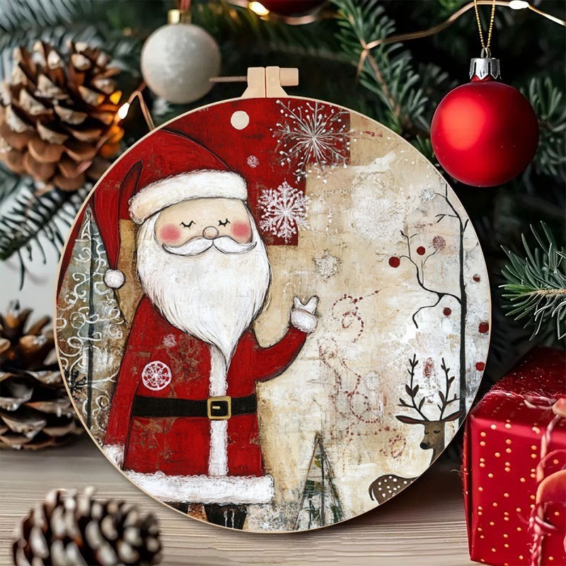 Panel fieltro fino papá noel ø 32 cm - código up075