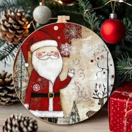 Weihnachtsmann Bastelfilz Paneel Ø 32 cm - Code UP075