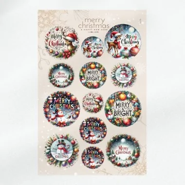 Boules de Noël en tissu feutre 20 pièces ø 10 cm - renards habillés en rouge - cod.178|IDEEINFELTRO.COM 2