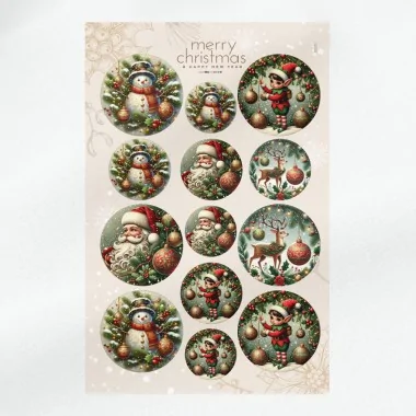 Boules de Noël en tissu feutre 20 pièces ø 10 cm - marionnettes et enfants - cod.187|IDEEINFELTRO.COM 2