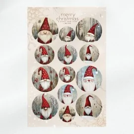 Bile de Crăciun în fetru moale de 10, 12 și 16 cm - gnomi - cod.257|IDEEINFELTRO.COM