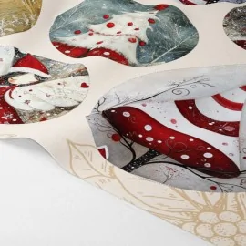 Christmas balls in soft felt of 10, 12 and 16 cm - girl with wings - cod.259|IDEEINFELTRO.COM